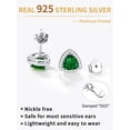 thumbnail image 6 of ChicSilver Triangle Birthstone Stud Earrings Sterling Silver Cubic Zirconia Hypoallergenic Piercing Jewelry Gifts for Women Mothers, 6 of 7