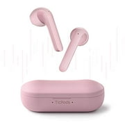 TicPods 2 True Wireless Earbuds, TWS Earbuds, Bluetooth 5.0, Semi-in-Ear Design, IPX4 Water Resistant, Long Press to Wake Up Smartphone, Touch Gesture Controls, 23 Hours Battery Life, Blossom