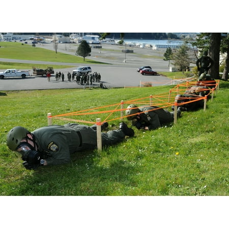 - Basic Special Weapons and Tactics students complete the Renninger Run during their final team-buildi Poster Print 24 x 36