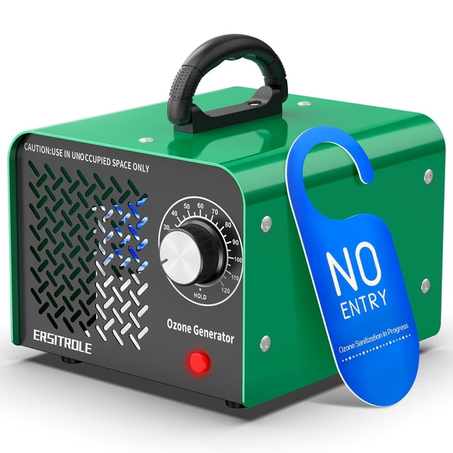 ERSITROLE Ozone Generator 90,000mg/h, Powerful Ozone Machine with Triple-Layer Ozone Output Plates, O3 Deodorizer for Areas up to