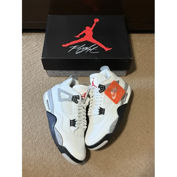 Ni - ke NEW Ni - ke Air Jordan 4 Retro White Cement 2025 Size 12 (FV5029-100)