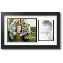 ArtToFrames Collage Photo Picture Frame with 1 - 8x10, 5x7" Openings, Framed in Black with White and Black Mats (CDM-3926-190)