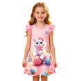 thumbnail image 4 of WhouRiu Girls Summer Cartoon Graphic Dresses Sleeveless Flutter Sleeve Crew Neck Dress Kids Comfortable Cute Casual Party Nightgown,9-10 Years, 4 of 4