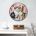 thumbnail image 2 of Yayeee Wall Clock Battery Operated 9.5" Silent Quartz Non-Ticking for Living Room Decor, Dog Cat Love, 2 of 8