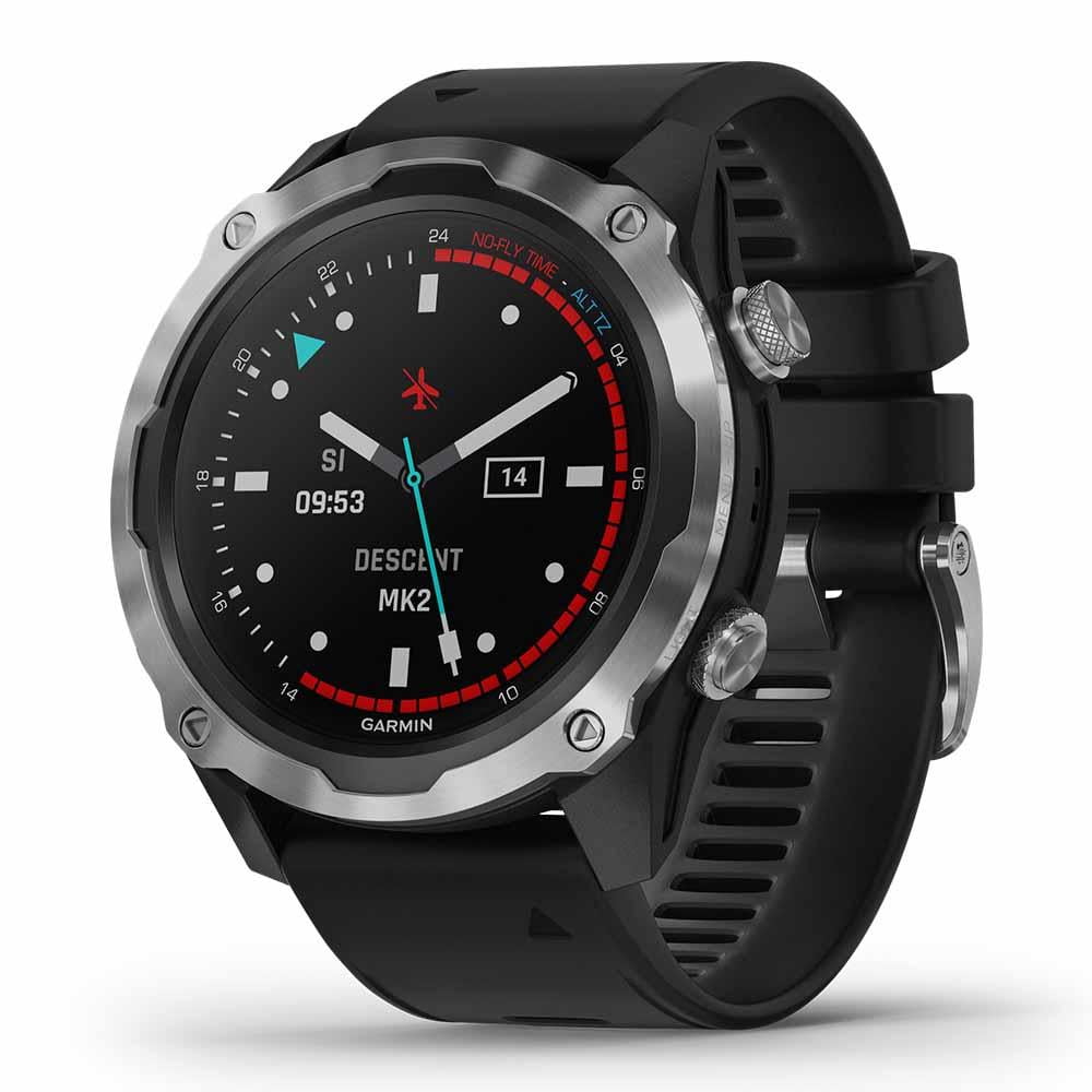 Garmin Descent Mk2 (Stainless Steel/Black) Dive Computer Smartwatch Gift Box Bundle | PlayBetter Charger, Wall Adapter, & Hard Case | Diving Watch