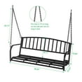 thumbnail image 6 of Ktaxon Porch Swing Hanging Bench Metal Patio Swing Chair with Chains Iron Heavy Duty Black Swing for Outdoor, 6 of 10