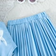 thumbnail image 5 of KyCheLot Girl's Clothing Sets 2 Piece Bowknot Button down Vest Tops and Wide Leg Pleated Dress Pants 2-9 Years, 5 of 7