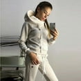 thumbnail image 3 of Baqcunre Sweatpants Women Fashion Women'S Two Piece Plush Casual Sportswear Set Womens Joggers Women'S Pants Grey L, 3 of 7