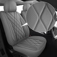 thumbnail image 2 of LINGVIDO Premium Leather 2 Seats Car Seat Cover For SUV Sedan Universal Fit Seat Cushion Durable Breathable Grey Seat Covers for Car, 2 of 8