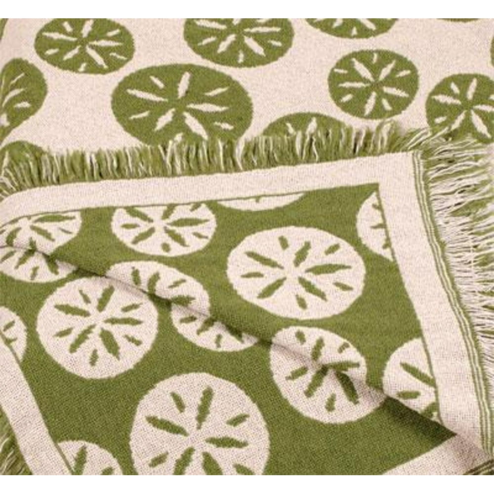 Avocado Sand Dollar Eco2Cotton Afghan Throw Blanket 50" x 60" Walmart