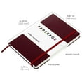 thumbnail image 6 of PAPERAGE Dotted Journal Bullet Notebook, Hard Cover, Medium 5.7 x 8 Inches (Burgundy, Dotted), 6 of 6
