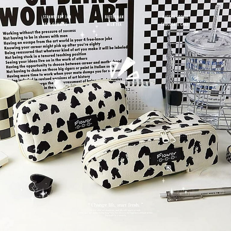  Qhjxgzzl Cow Pencil Case Black and White Pencil Pouch Kawaii  Stationary, Cheap Pencil Case Cute School Pencil Box Girl Pencil Case Cute  Pencil Cases for Girls Kids Students : Arts, Crafts