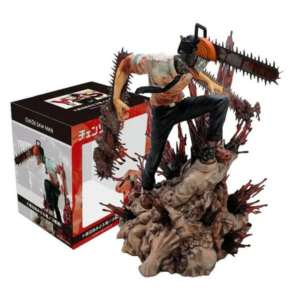 Figurine Anime de 18 cm Chainsaw Man Denji Figurine d'Action Makima Power Figurine Chainsaw Man Pochita Modèle de Collection pour Adulte Poupée Jouet