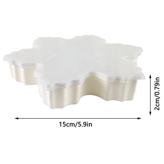 DefiDgd Snowflake Shaped Storage Container With Lid,Reusable Multi Compartment Holiday Storage Box for Cookies Snacks THome Holiday Party Countertop Decor