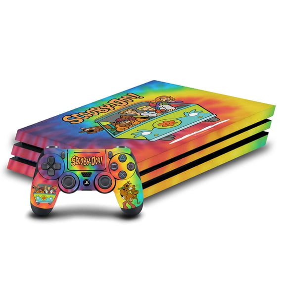 Head Case Designs Officially Licensed Scooby-Doo Graphics Tie Dye Vinyl Sticker Skin Decal Cover Compatible with Sony PS4 Pro Bundle