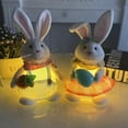 thumbnail image 5 of Lighted Easter Plush Bunny,LED Rabbit Gifts for Kids,Farmhouse Spring Tabletop Tiered Tray Easter Decorations, 5 of 6