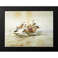 thumbnail image 2 of Russell, Charles M. 18x14 Black Modern Framed Museum Art Print Titled - Indian Horse Race No.4, 2 of 5