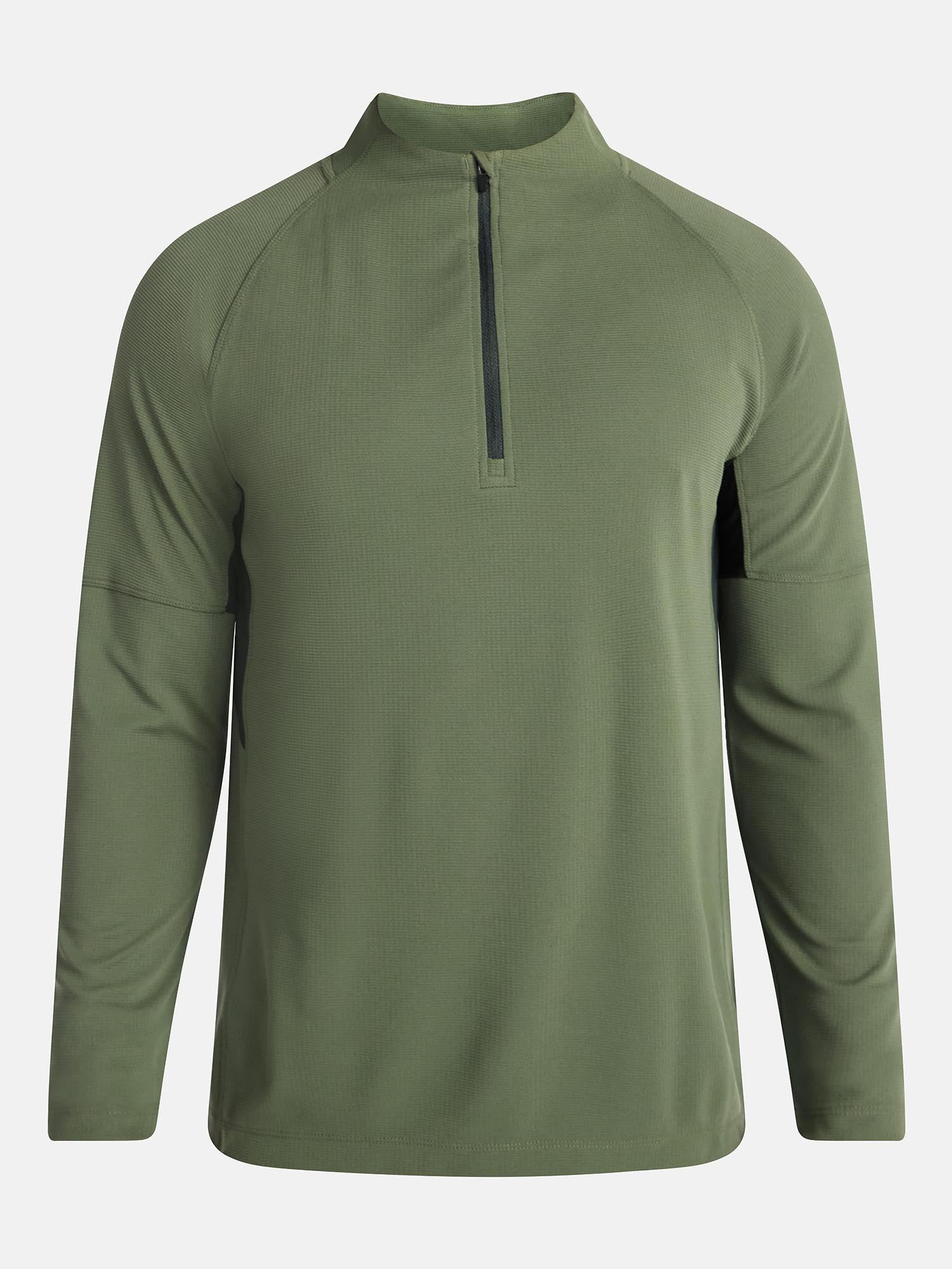 Ozark Trail Men's and Big Men's Textured Quarter Zip Pullover, Sizes S-3XL