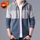 thumbnail image 3 of Suéter de punto tipo cárdigan a cuadros, sudaderas con capucha para hombre, camisetas azules, ropa de manga larga para hombre, ropa de otoño 100 % coreana, cálida y cálida para primavera X, 3 of 5
