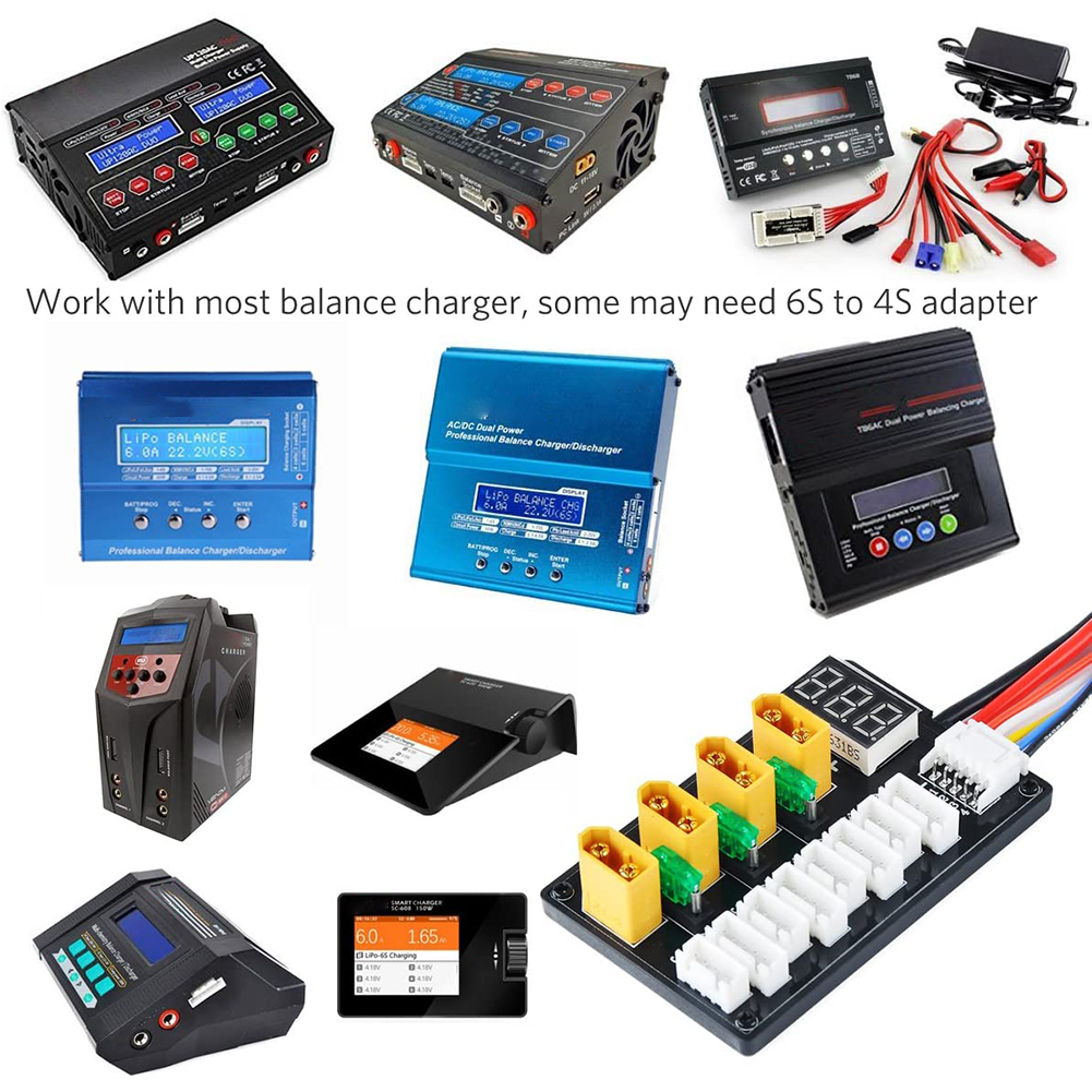 MEIDELI XT60 Digital Display Parallel Charging Adapter Board Batteries Balance Charger