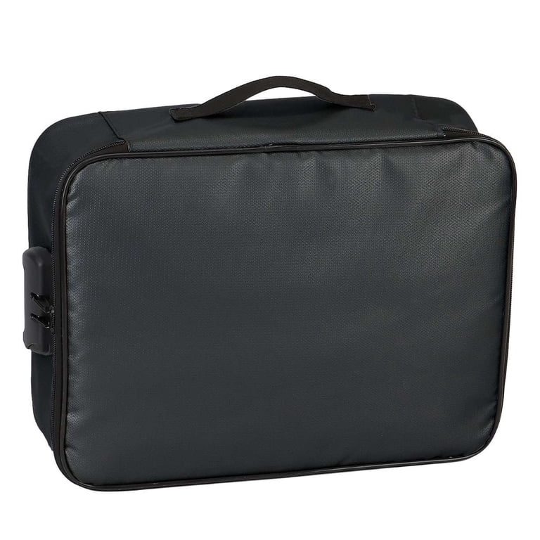 Gvhntk Fireproof Document Bag With Lock – 3-Layer Waterproof File Organizer, 2000°F Protection, Portable For Travel & Home (Black)