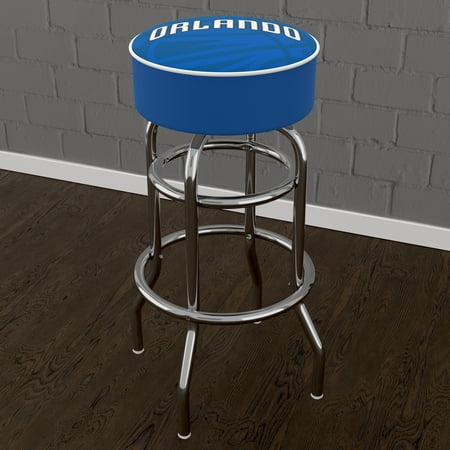 Orlando Magic NBA Fade Padded Swivel Bar Stool - Blue, Black, Silver