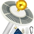 thumbnail image 3 of Solar Flag Pole Light Auto On/Off Solar Flag Night Light 48/136 LED Ultra Bright Solar Flag Light IP65 Waterproof Weatherproof Solar LED Light 2200mah/2500mah Flag Pole Light for Most Fla, 3 of 10