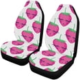 thumbnail image 1 of ABPHQTO Juego de 2 fundas para asientos de coche, bonitas fresas sonrientes para dormir, Protector universal para asientos delanteros de coche, apto para coche, SUV, sedán, camión, 1 of 2