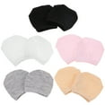 thumbnail image 2 of 10 Pairs of Cotton Half Socks Toe Topper Liner Socks Toe Cover Socks Invisible Socks for Lady (Black White Pink Grey Skin Color), 2 of 7