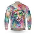 thumbnail image 2 of Hippie Devon Rex Portrait Watercolor Tie-Dye Vintage Styles All Over Print 3D Baseball Jacket Cat Lover Kitten Owner Gifts Bomber Jacket Softball - 00014, 2 of 6