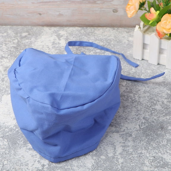 KONTONTY Nurse Hair Cap Cotton Operating Room Hat Blue 1Pcs