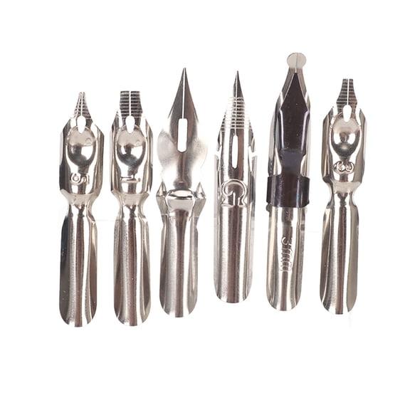 Cyan Retro Calligraphy Dip Pen Set with 6 Interchangeable Nibs - Lightweight Wood & Metal Art Writing Tool