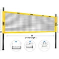 thumbnail image 5 of GSE Games & Sports Expert Professional Portable Badminton Volleyball Net Combo Set. Including Volleyball/Badminton Net,PU Volleyball,Badminton Racket, Bag for Tournament,School and Social Competition, 5 of 9