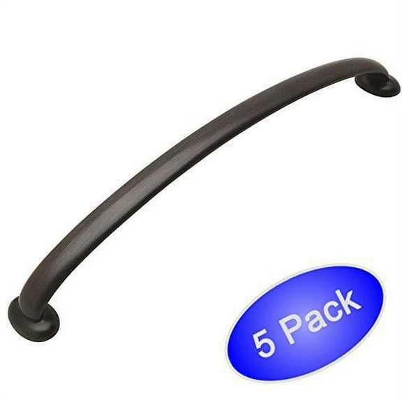 Cosmas 827-192ORB Oil Rubbed Bronze Cabinet Hardware Handle Pull - 7-1/2" (192mm) Hole Centers - 5 Pack