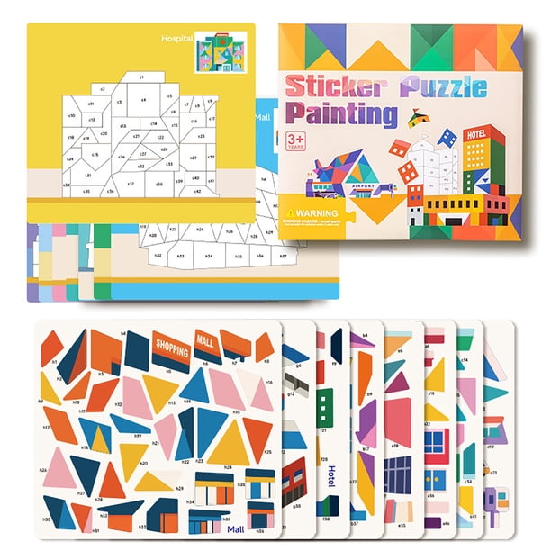 Juguetes de piscina, juguetes para bebés, juguetes para niños pequeños, rompecabezas de pegatinas para niños, dibujo de coche, rompecabezas de pegatinas para hacer uno mismo, juego de entrenamiento de
