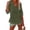 1# Army Green, variant on Women's V-Neck Hooded Beach Cover Up 2026 Lightweight Gauze Hoodie Shirts Loose Drawstring Pullover Tops with Pocket Hot Pink S