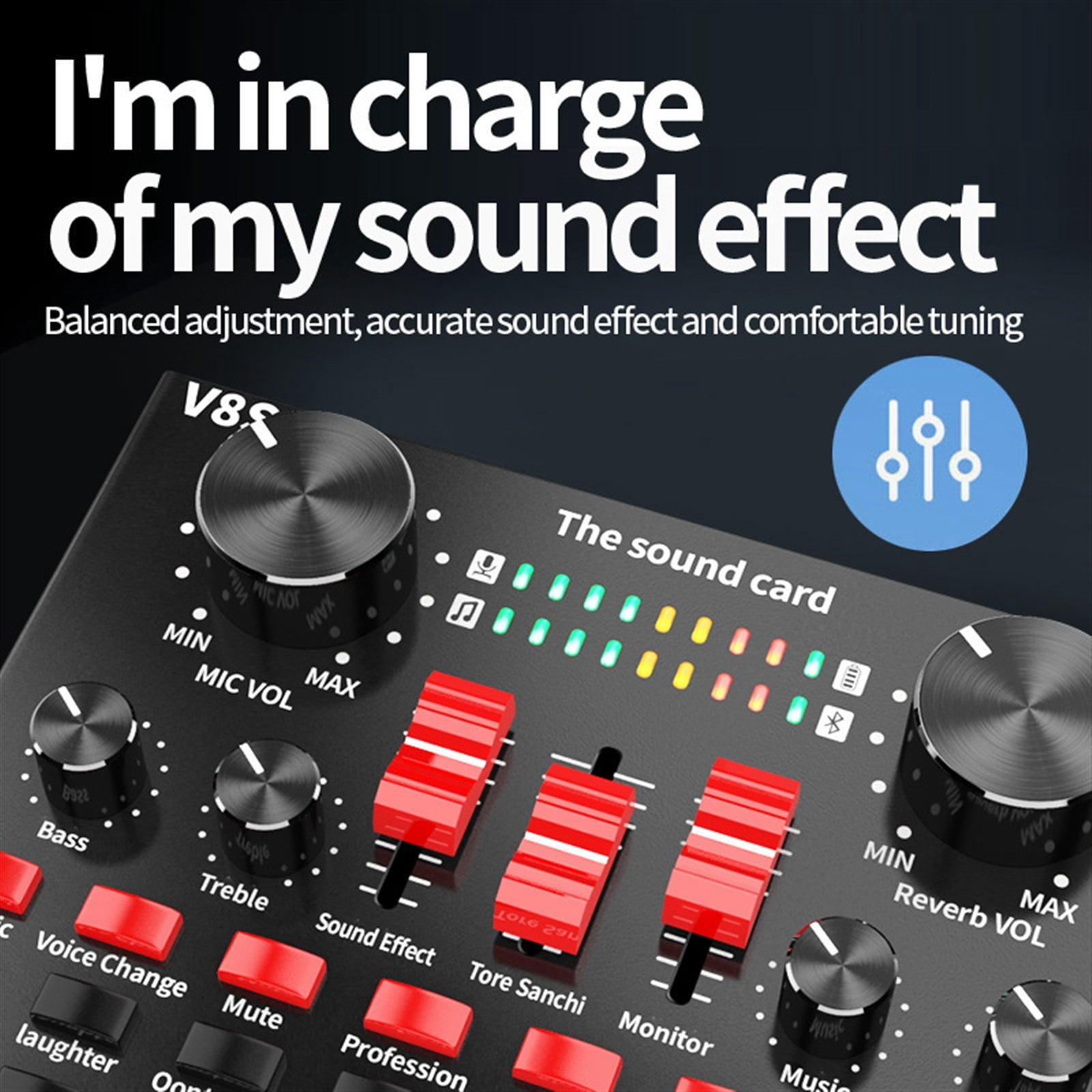3.5mm Recording Condenser Microphone Set Studio Microphone With V8S Live Sound Card For Karaoke Streaming Podcasting ,Clear Sound