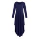 thumbnail image 2 of Vestido maxi partido con cuello en V para mujer de manga larga casual con bolsillo azul M Sunnimix Vestido largo maxi de las mujeres, 2 of 6