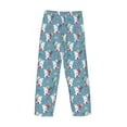 thumbnail image 4 of Kdxio Rabbit And Rainbow Print Men's Sleep Pajama Pant Lounge Pants with Pockets, 4 of 8