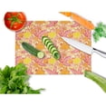 thumbnail image 2 of Fall Leaves Watercolor Red Glass Cutting Board Large, 2 of 2