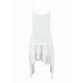 thumbnail image 4 of Women Lace Mini Dress Slip Sleeveless Patchwork Lace Tiered Short Dresses Flowy Dress White S, 4 of 10