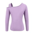 thumbnail image 5 of Scyoekwg Womens Fall Tops Long Sleeve Going Out Top Solid Color Casual Cutout Tops Comfy Slim Fit Basic Tee Pullover (Purple,XL), 5 of 5