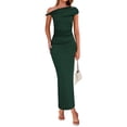 thumbnail image 1 of Vestido de cóctel BTFBM Maxi fruncido con tirantes torcidos en un solo hombro, 1 of 7