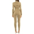 thumbnail image 3 of YONGHS Women Long Jumpsuit Gym Yoga Fitness Workout Bodysuit S-XL Champagne M, 3 of 6