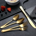 thumbnail image 5 of ReaNea Gold Silverware Set 20 Pieces, Stainless Steel Flatware Set, Forks and Spoons Set Service for 4, 5 of 10