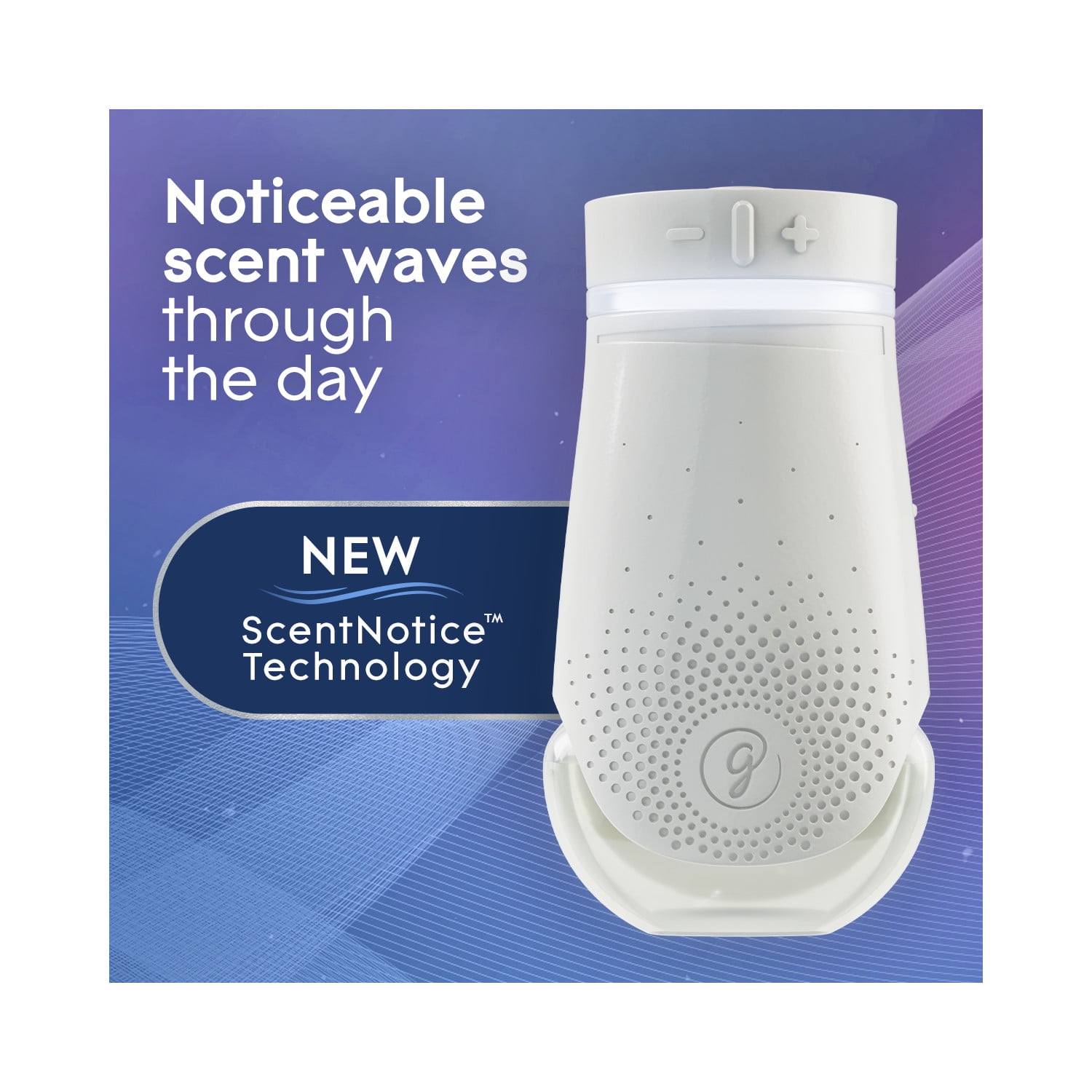 (3 pack) Glade PlugIns Scented Oil PLUS, Air Freshener Oil Warmer and Refill, Aqua Waves™, with ScentNotice Technology