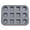 12-Cup Model-Dual Shape Cavities, variant on Hormy Mini Muffin Pan, 12 Cups Nonstick Carbon Steel Cupcake Tin, Baking Mold for Muffins, Cupcakes & Brownies, Dishwasher & Microwave Safe, Gray