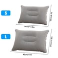 thumbnail image 3 of Portable Fold Inflatable Air Pillow Outdoor Travel Sleeping Camping PVC Neck Stretcher Backrest Plane Comfortable, 3 of 8