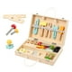 thumbnail image 2 of Juego de Herramientas de madera para niños, juego de rol de juguete Montessori, viajes, caja de herramientas, juego de tuercas y tornillos para niños,, 2 of 9