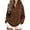 Brown-1, variant on Leopard Print Quarter Zip Pullover Women Fall Trendy Casual Long Sleeve Lightweight Y2k Collared Sweatshirt Pullover Tops